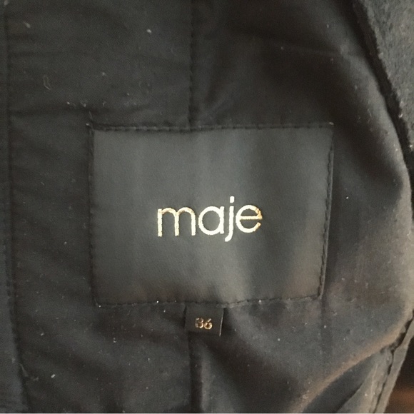 *Flaws*** Maje Grace Stand Coat size 36 XS - Picture 9 of 15